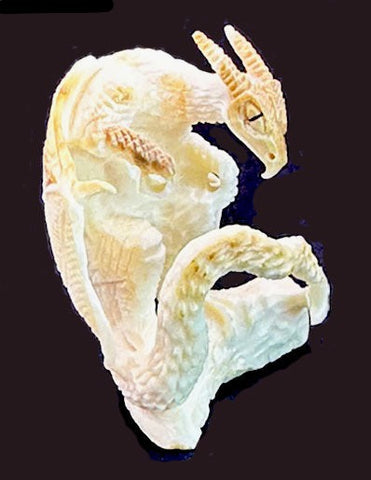Fossilized Ivory Dragon Fetish