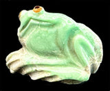 Ricky Laahty Turquoise Frog Fetish Native American Stone Carving