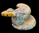 Large Picasso Marble Rattlesnake Fetish Zuni Indian Carving