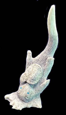 Sea Otter Fetish Zuni Indian Antler Animal Carving