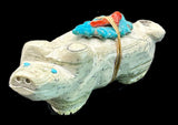 Francis Leekya Serpentine Bear Fetish Native American  Stone Animal Carving