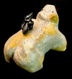 Leekya Bear and Raven Fetish Southwestern Pueblo Indian Stone Animal Carving