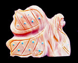 Pink Shell Butterfly Maiden Zuni Indian Fetish Carving