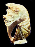 Fossilized Ivory Flying Fox Fetish Zuni Indian Animal Carving