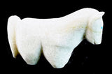 Leekya White Marble Horse Fetish Zuni Indian Stone Animal Carving