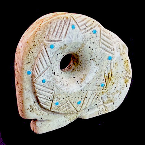 Serpentine Ram Fetish Zuni Indian Stone Animal Carving