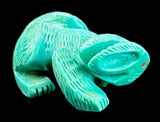 Hudson Sandy Turquoise Rabbit Fetish Native American Stone Animal Carving