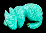 Hudson Sandy Turquoise Rabbit Fetish Southwestern Pueblo Stone Animal Carving