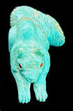 Turquoise Squirrel Fetish Native American Stone Animal Carving