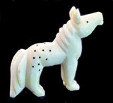 Native American White Horse Fetish Southwestern Pueblo Zuni Indian Stone Animal Carving