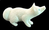 Michael Coble Arctic Fox Fetish Native American Stone Animal Carving