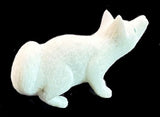 Michael Coble Arctic Fox Fetish Southwestern Pueblo Zuni Indian Stone Animal Carving