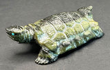 Herb Him Sr Serpentine Turtle Fetish Zuni Indian Stone Reptile Carving