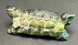 Herb Him Sr Serpentine Turtle Fetish Native American Stone Reptile Carving