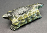 Herb Him Sr Serpentine Turtle Fetish American Indian Stone Reptile Carving