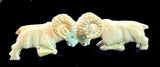 Fossilized Ivory Ram Fetishes