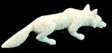 Travis Lasiloo White Fox Fetish Southwestern Pueblo Zuni Indian Stone Animal Carving