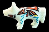 Painted Wolf Fetish American Indian Stone Animal Carviing