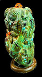 Chad Quandelacy Turquoise Corn Maiden Totem Southwestern Pueblo Zuni Indian Carving
