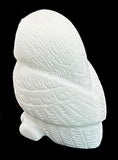 White Marble Owl Carving Southwestern Pueblo Zuni Indian Stone Bird Fetish