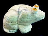 Large Bernard Homer Jr Frog Fetish Native American Zuni Indian Stone Amphibian Carving