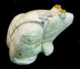 Large Bernard Homer Jr Frog Fetish American Indian Zuni Stone Amphibian Carving