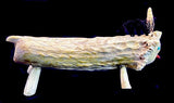 Stewart Quandelacy Antler "Ugly Monster" Fetish American Zuni Indian Animal Carving