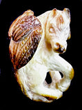 Max Laate Fossilized Ivory Zuni Pegasus Fetish Native American Indian Carving