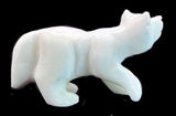 White Marble Zuni Wolf Fetish Southwestern Pueblo Zuni Indian Stone Animal Carving