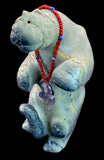 Loren Tsalabutie Dancing Mountain Lion Fetish American Indian Stone Animal Carving