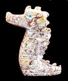 Zuni Sea Horse Fetish Native American Stone Animal Carving