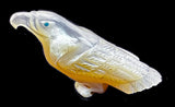 Yancy Robert Halusewa Gold LIp Mother of Pearl Eagle Zuni Indian Shell Bird Carving