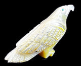 Yancy Robert Halusewa Gold LIp Mother of Pearl Eagle native American Shell Bird Carving