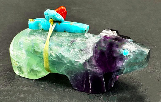 Bernard Homer JR Fluorite Bear Fetish