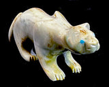 Yancy Robert Halusewa Mountain Lion Fetish Zuni Indian Stone Animal Carving