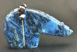 Large Sodalite Zuni Bear Fetish Zuni Indian Stone Animal Carving