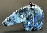 Large Sodalite Zuni Bear Fetish Native American Zuni Indian Stone Animal Carving