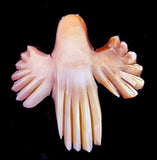 Pink Shell Eagle Fetish American Indian Zuni Bird Carving