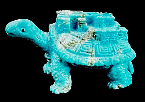 Florentino Martinez Turquoise Turtle Pueblo Fetish