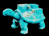 Florentino Martinez Turquoise Turtle Pueblo Fetish Native American Zuni Indian Sone Reptile Carving