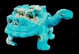 Florentino Martinez Turquoise Turtle Pueblo Fetish American Indian Zuni Indian Stone Reptile Carving