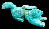 Turquoise Zuni Fox Fetish Indian Stone Animal Carving