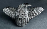 Rochelle Quam Najera Raven Fetish Zuni Indian Stone Bird Carving