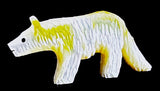 Andres Quandelacy (D) Gold Lip Mother of Pearl Wolf Fetish Zuni Indian Shell Animal Carving