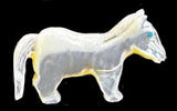 Eddington Hannaweeke Mother of Pearl Horse Fetish Zuni Indian Shell Animal Carving