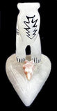 Rickson Kallestewa White Alabaster Heart Bear Fetish Southwestern Pueblo Zuni Indian Stone Animal Carving