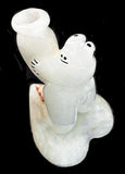 Rickson Kallestewa White Alabaster Heart Bear Fetish Zuni Indian Master Carver Artist