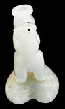 Rickson Kallestewa White Alabaster Heart Bear Fetish Zuni Stone Animal Totem Carving