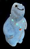 Claudia Peina Angelite Bear Fetish Native American Zuni Indian Sone Animal Carving