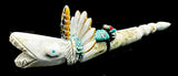 Kolowisi Zuni Water Serpent Zuni Indian Antler Fetish Carving